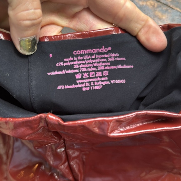 Commando Shiny Burgundy leggings faux patent leather - Picture 5 of 10